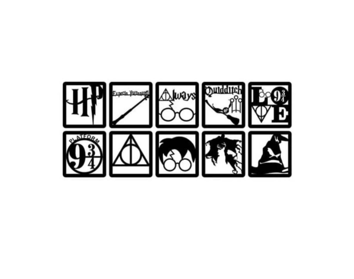 Social Quadros Harry Potter em MDF vazado