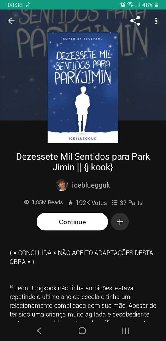 Book Dezessete Mil Sentidos para Park Jimin - iceblueggul