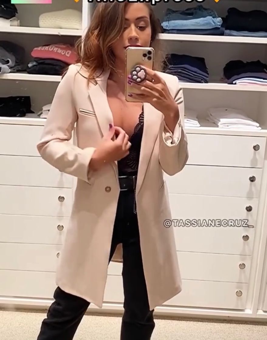 Fashion AliExpress | Blazer Nude Alongado