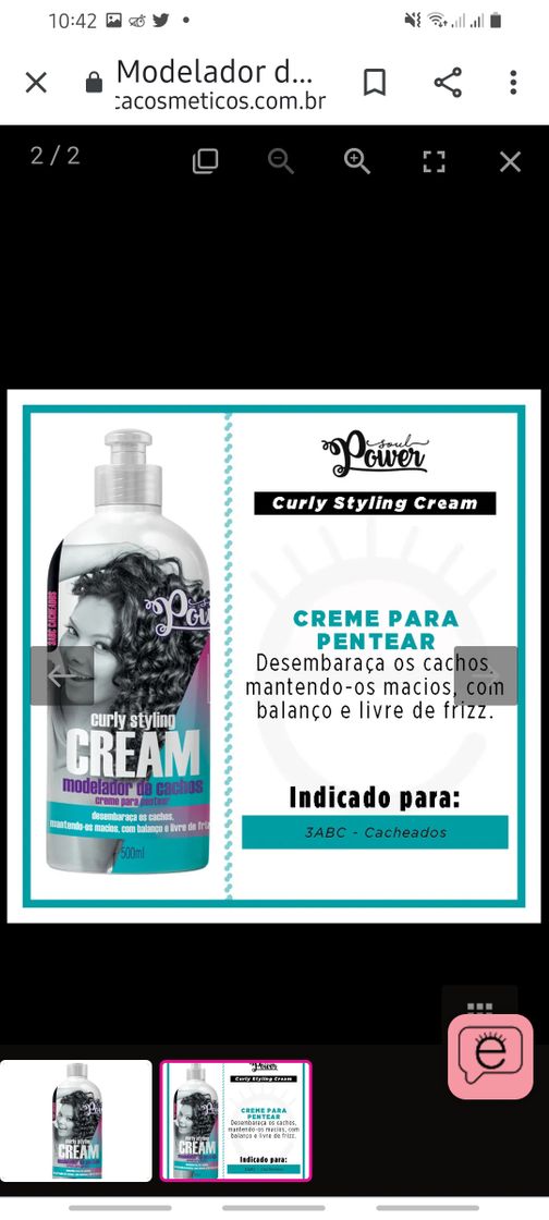 Producto Creme de pentear