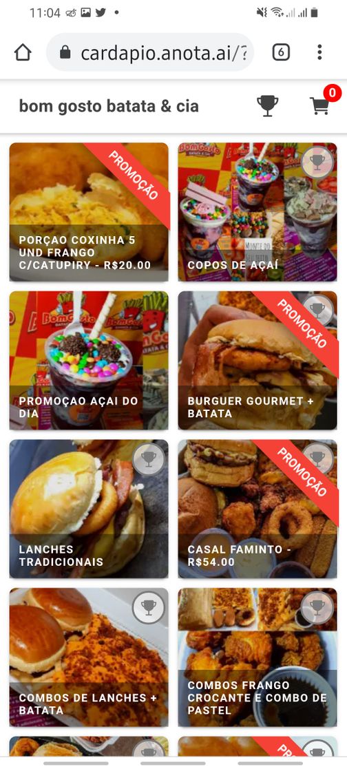 Restaurantes Lanche,batata,açaí e cia