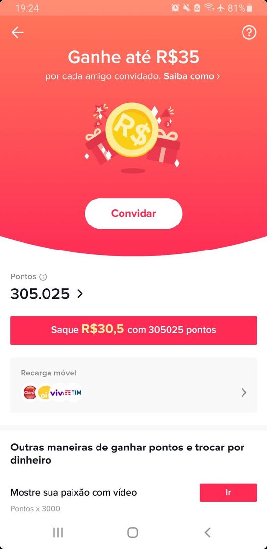 Apps TIKTOK LITE - GANHE 19$ SÓ PARA BAIXAR O APP