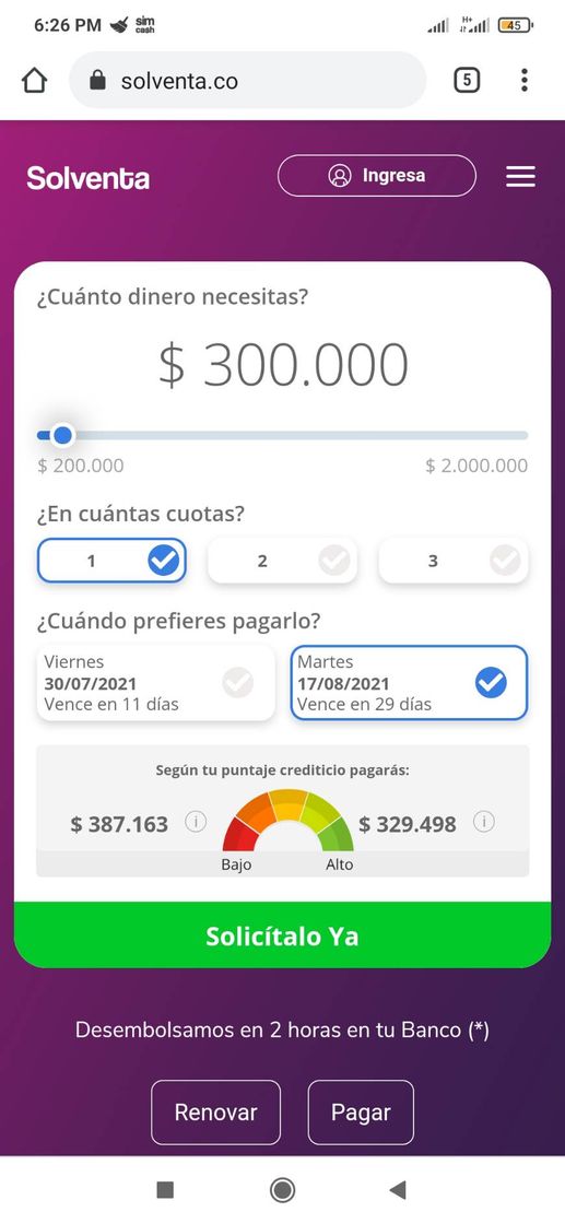 Social Solventa: Home - Prestamos personales 100% en linea - 