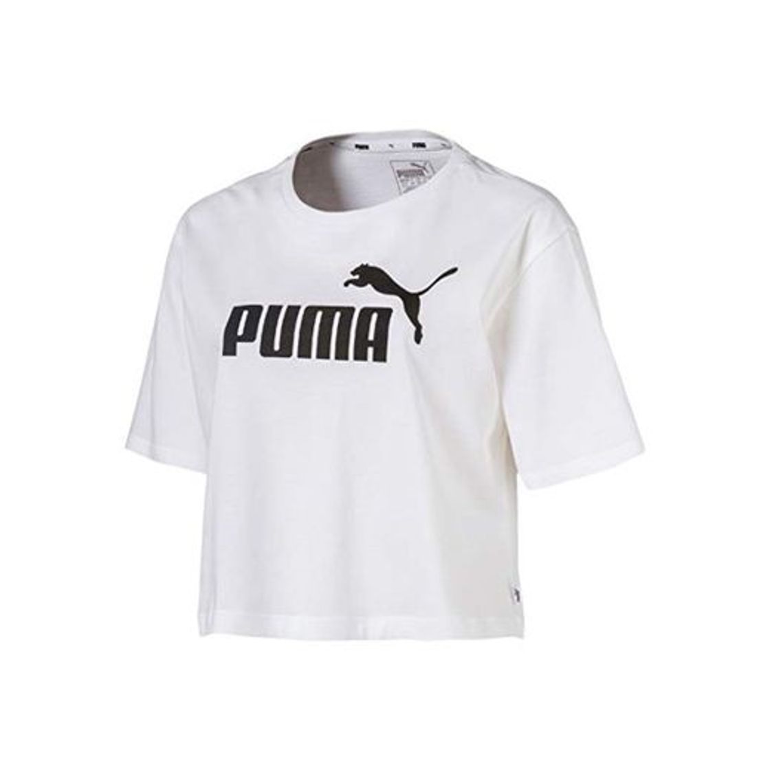 Social Puma ESS+ Cropped Logo T-Shirt