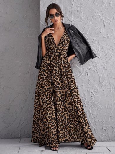 Vestido sexy leopardo 