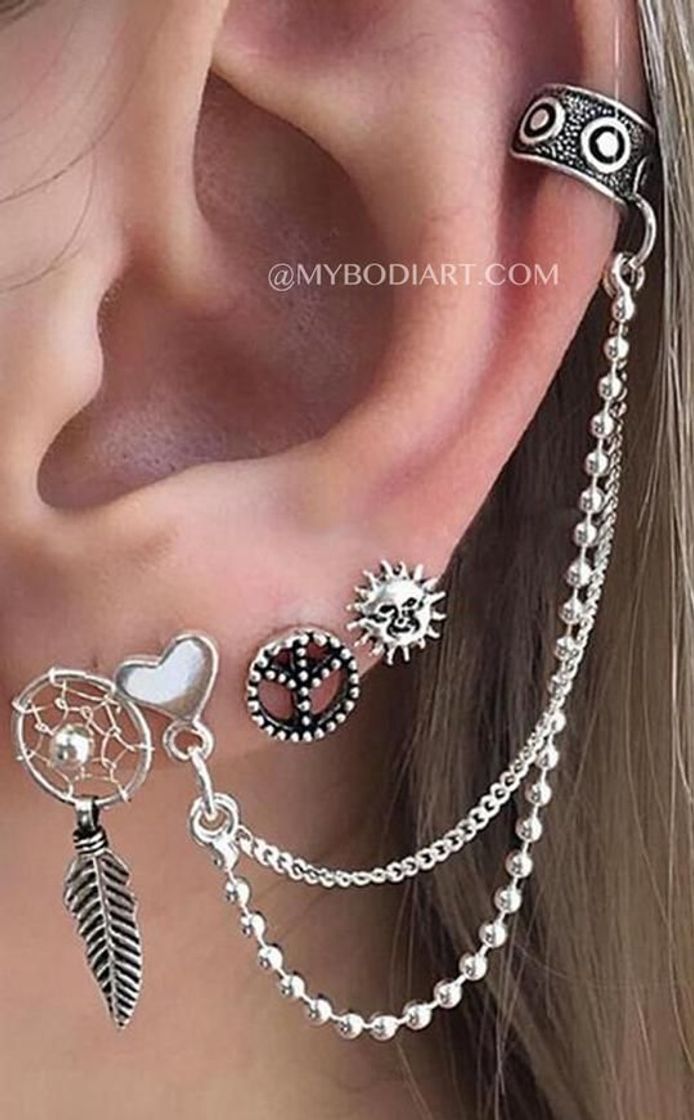 Moda Boho Ear Cuff Brincos Pendientes de clip de oreja de color plateado Conjunto Mujeres Declaración Bohemia Crystal Ear Pendientes de cartílago