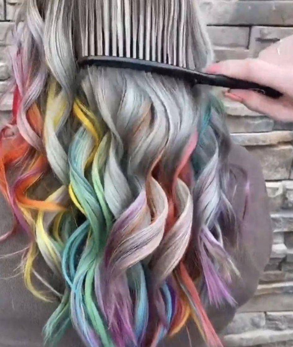 Moda Rainbow hair 