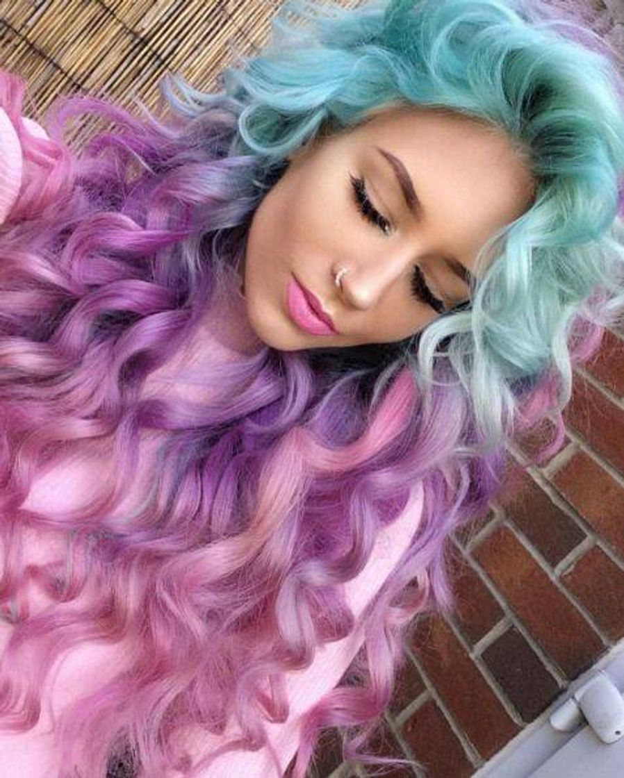 Fashion Blue, purple and pink hair