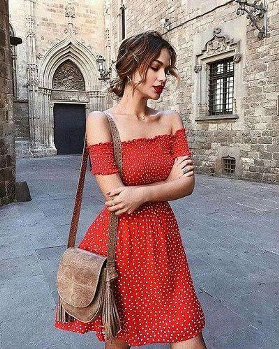 Fashion Vestido vermelho vintage