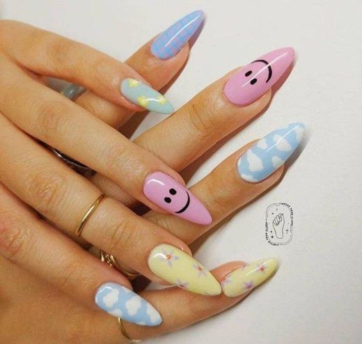 nail art: tons pastéis