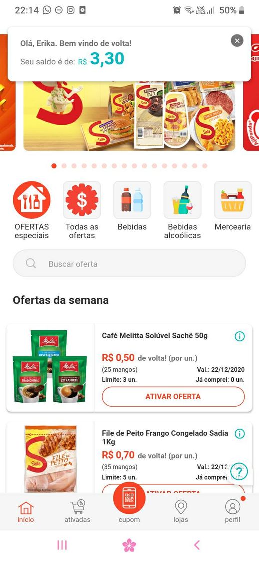 Moda Mangos um App de cashback 