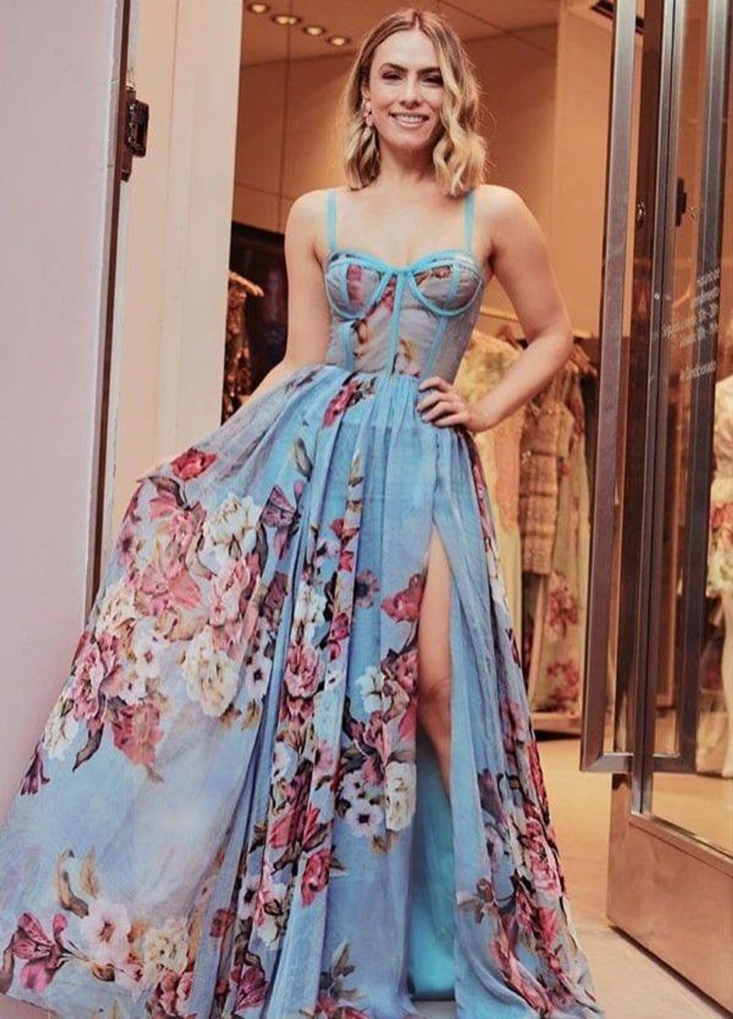 Moda Vestido longo floral 