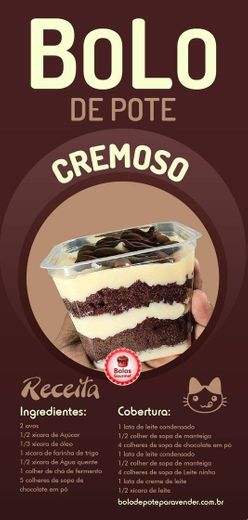 Bolo de pote cremoso