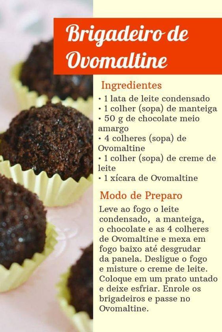 Fashion Brigadeiro de Ovomaltine