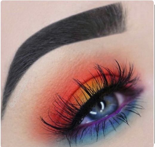 Inspiração de make colorida 🧡❤️💛💜