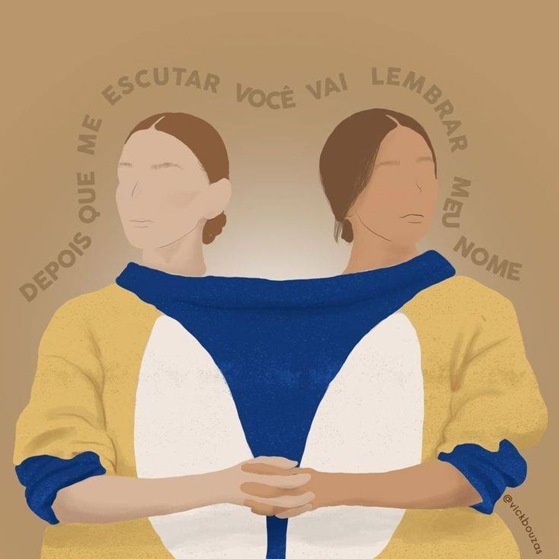 Moda Azul Amarelo e Branco (AnaVitória)