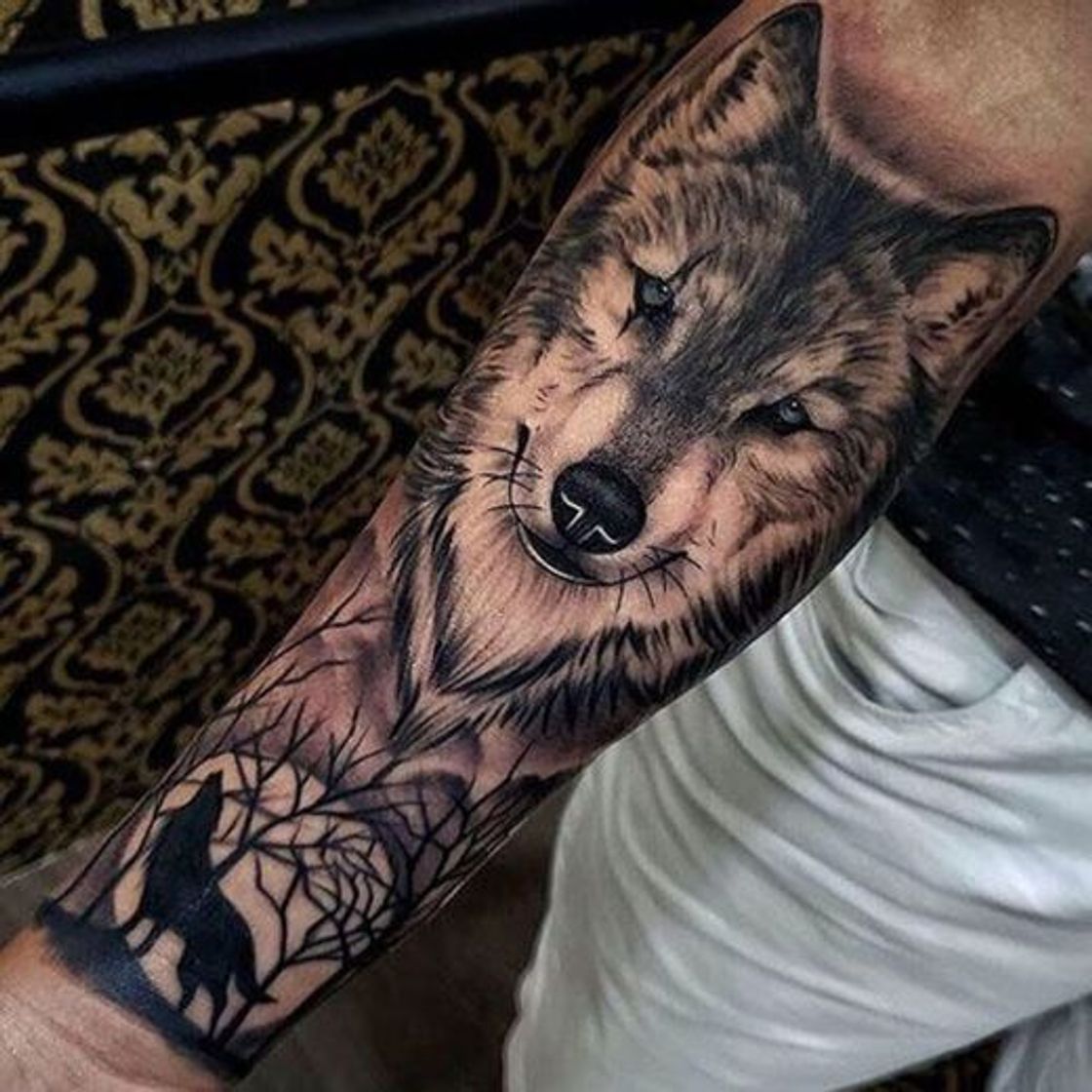 Fashion Tatoo Lobo