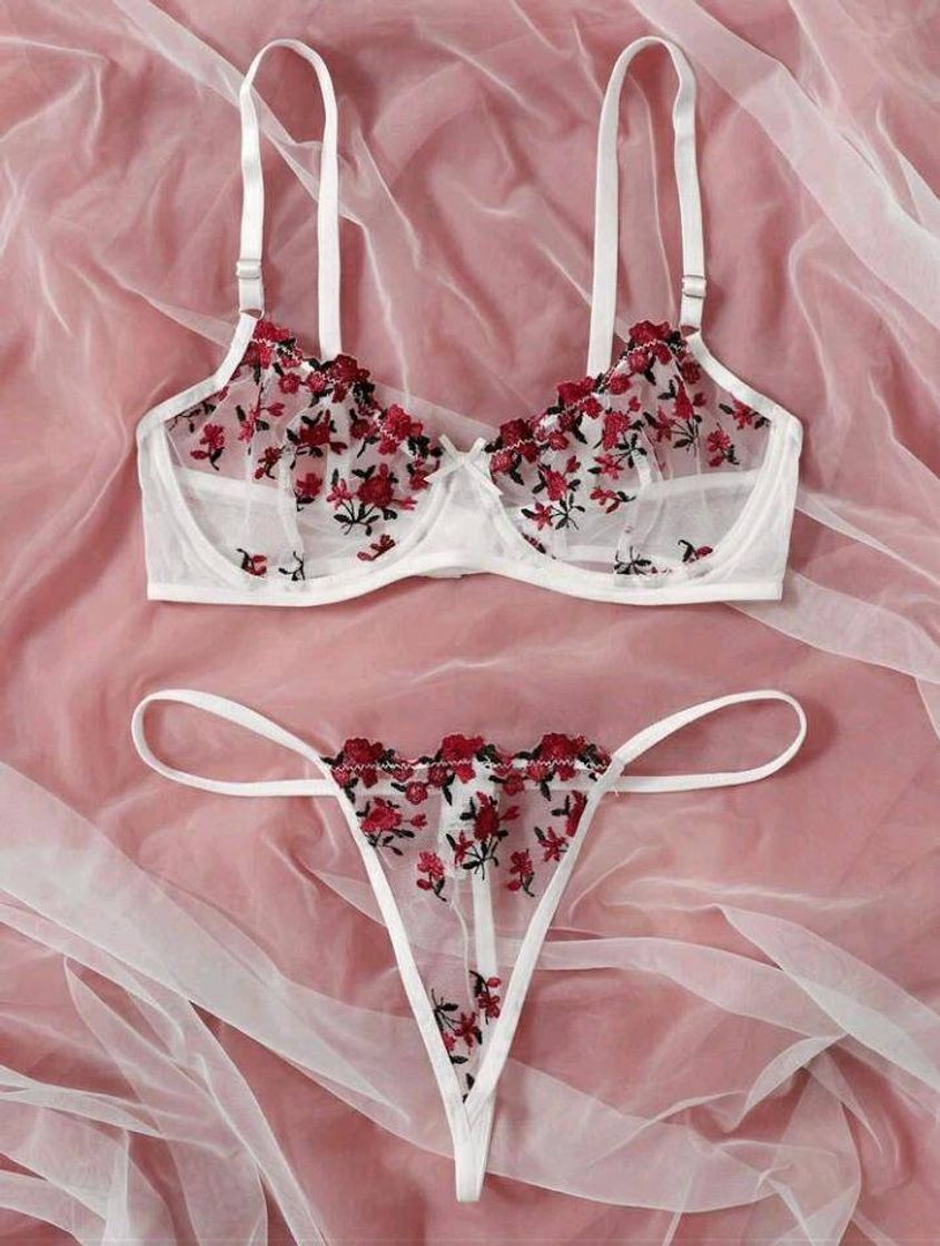 Fashion Bordado Floral Lingerie ♥️