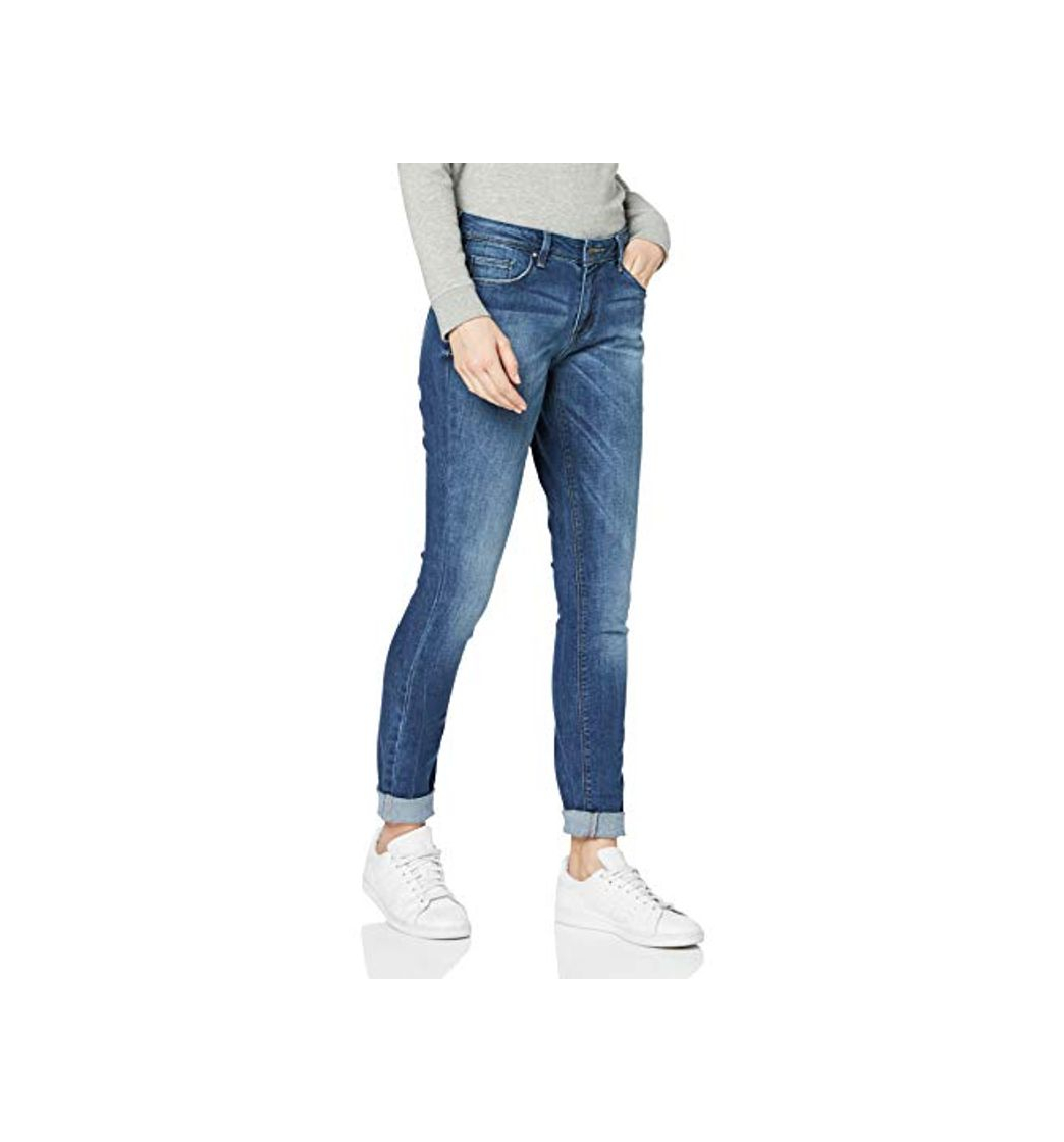 Moda Only Onlcarmen Reg Dnm Jeans Cre Vaqueros Slim, Azul