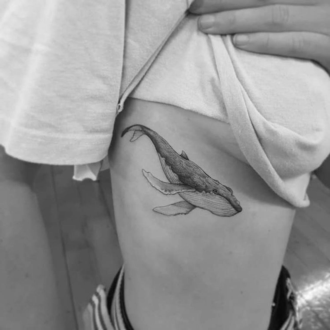 Fashion whale tattoo idea