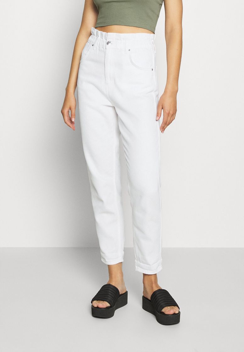 Fashion White mom jeans