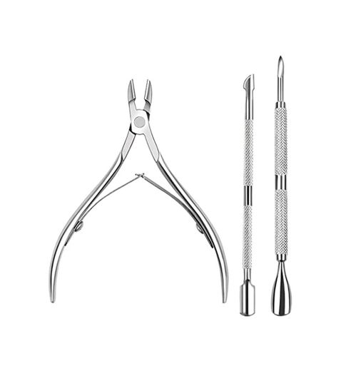 Ealicere Pinza de Cutículas 3 Piezas Kit