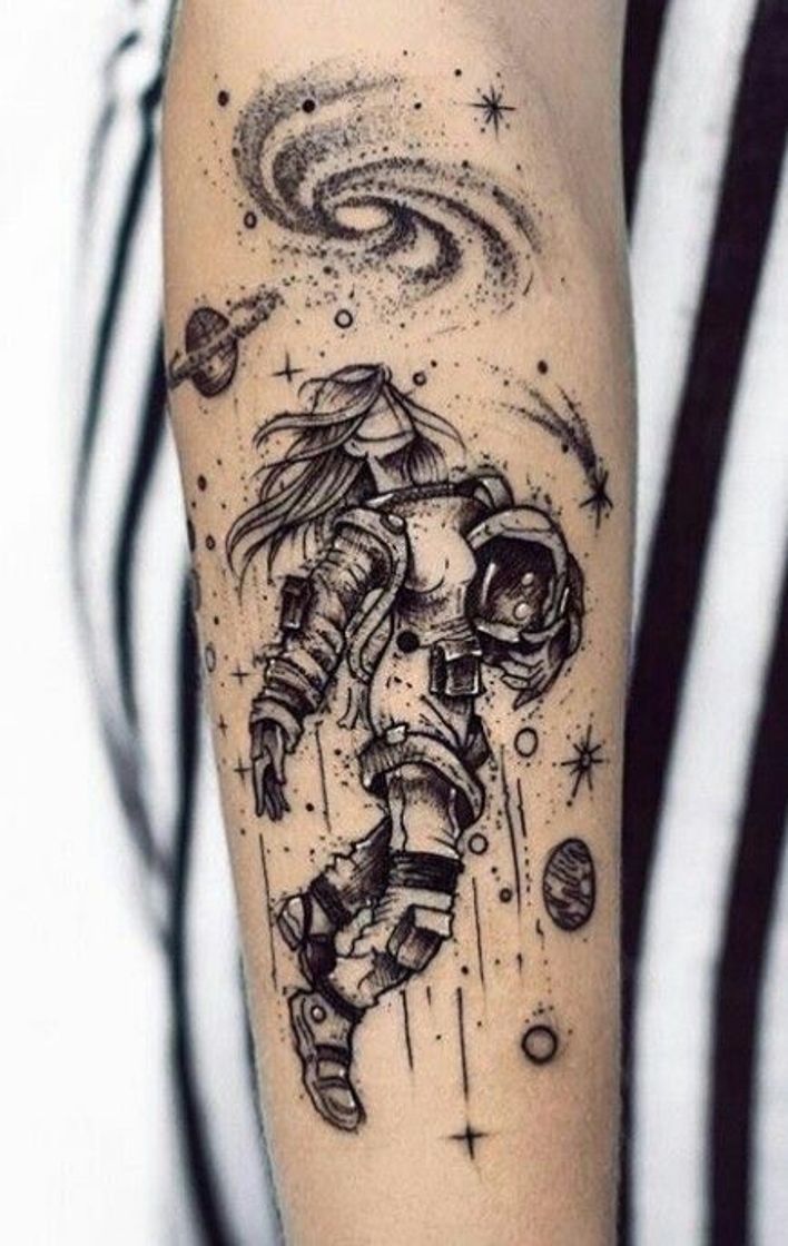 Moda Tatuagem de astronauta 