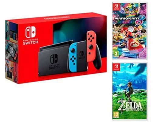 Nintendo Switch Consola 32Gb Azul/Rojo Neón