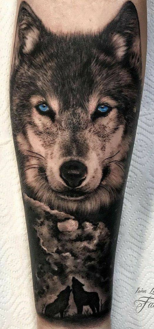 Fashion Tatuagem "lobo"