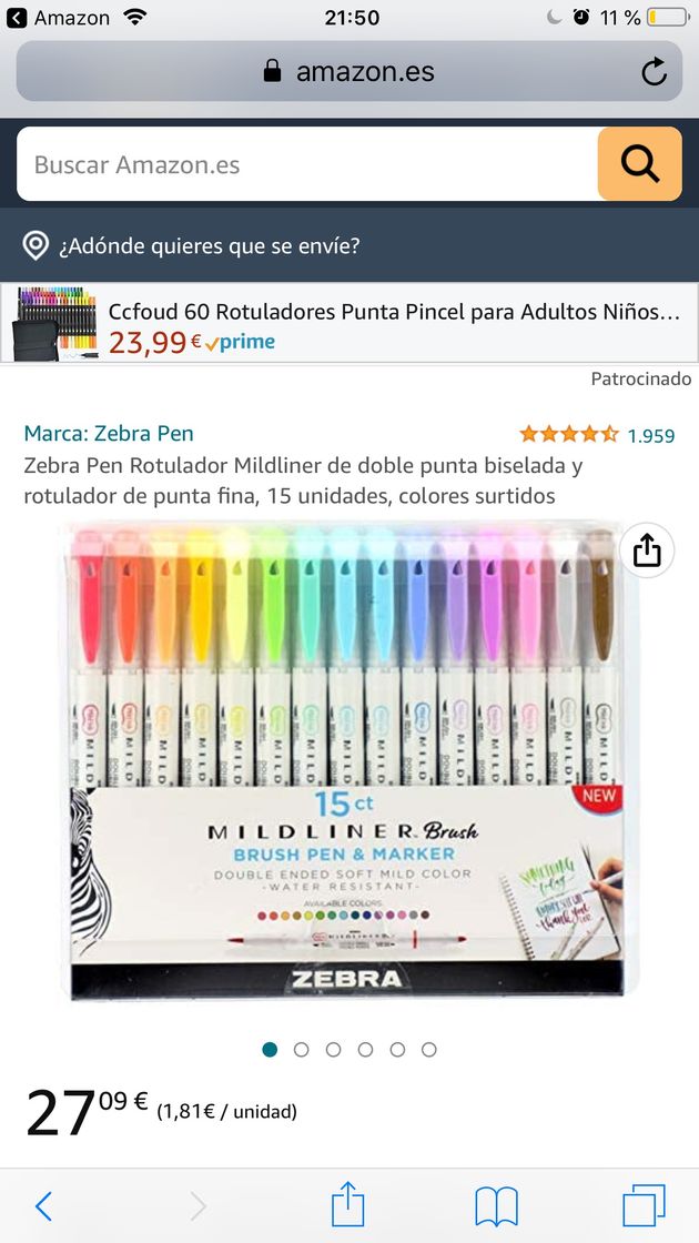 Moda Zebra Mildliner Brush 