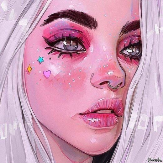 Art girl pink