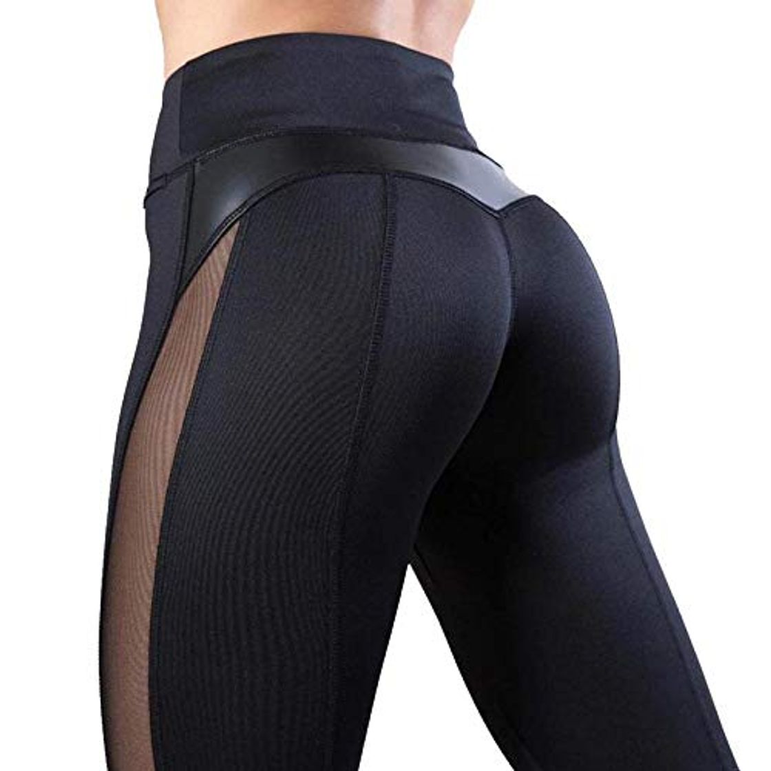 Moda Leggings Mallas Patchwork Mallas Sexy Negro Fitness Feminina Pantalones Deportivos para Mujeres Leggings Push Up Joggers Pantalones Gym Wear