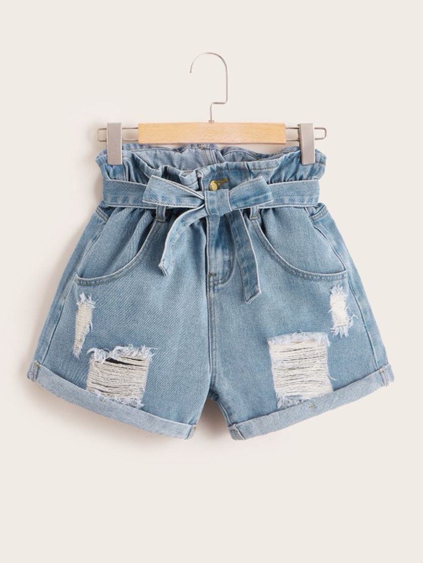 Moda Shorts Jeans Shine