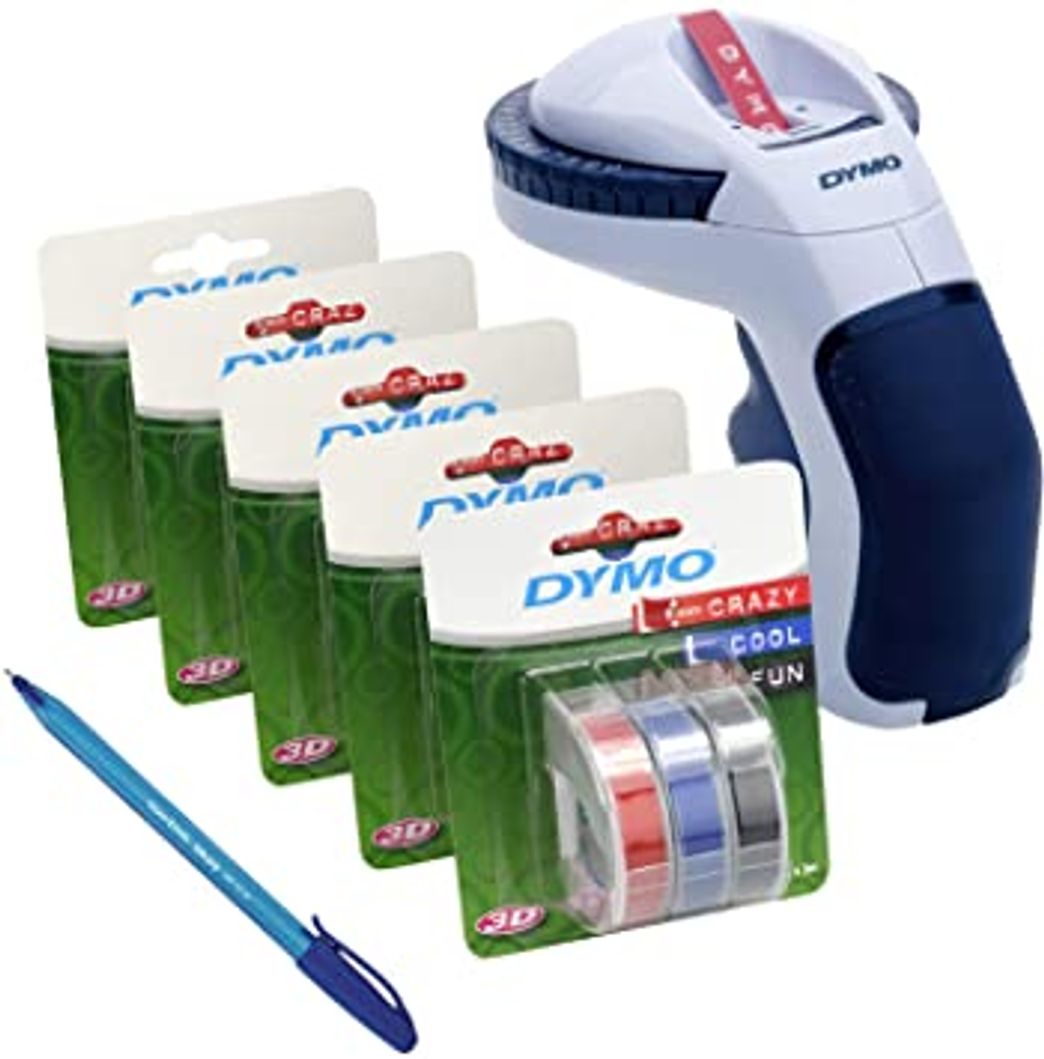 Moda Dymo Omega Home Embossing Label Maker, Blue: Amazon.co.uk ...