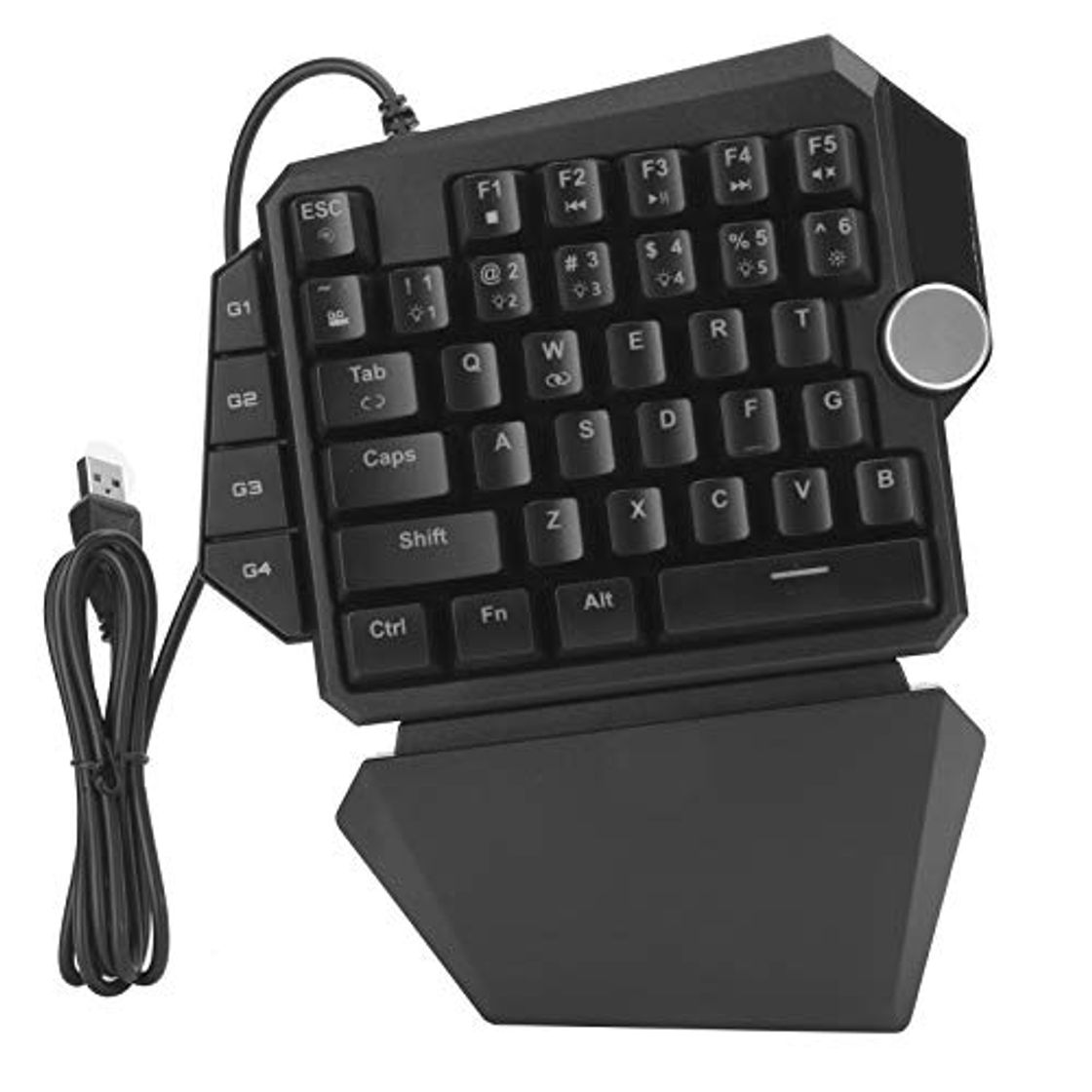 Product Teclado de una Mano, Teclado mecánico retroiluminado para Juegos con una Mano,