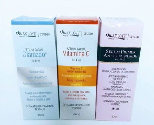 Confira Kit Max Love 1 Vitamina C +1 Sérum Facial Clareador 