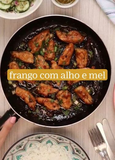 Frango com alho e mel