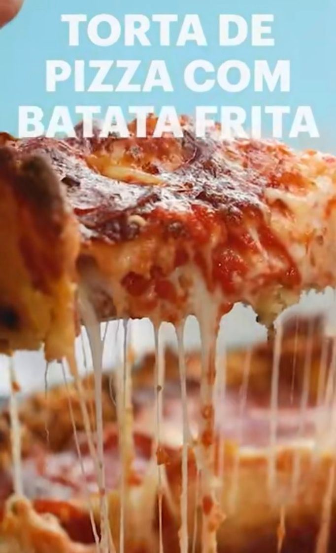 Fashion Torta de pizza com batata frita 