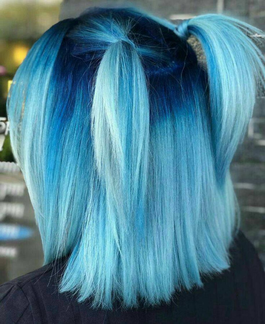 Fashion Cabelo degrade Azul