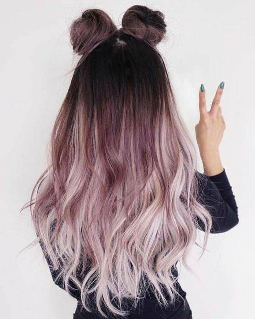 Fashion Cabelo degrade rosa