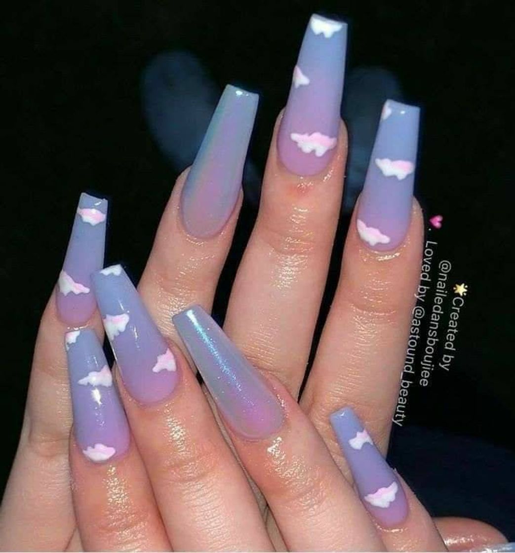 Moda Unhas nuvem pastel