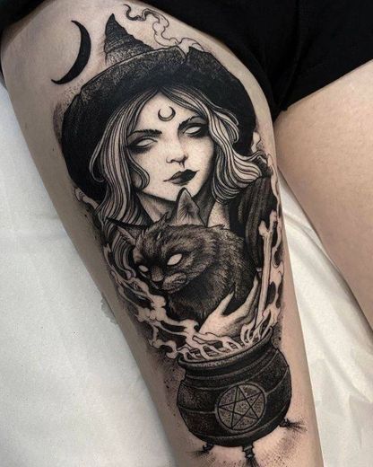 Tatuagem de bruxa🧙‍♀️