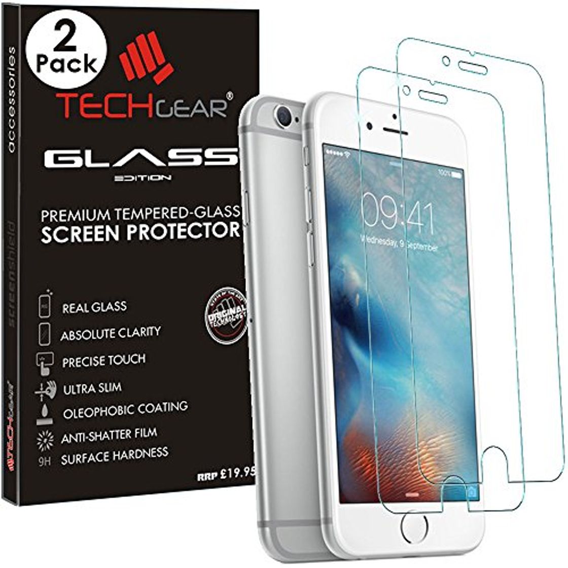 Productos TECHGEAR [2 Pezzi Vetro Temperato Compatible con iPhone 6s