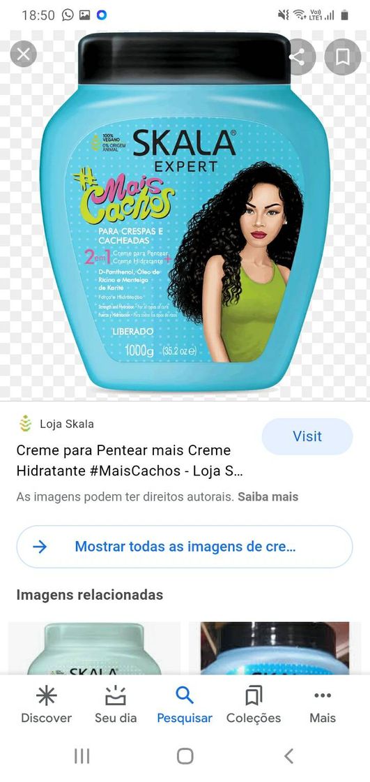 Moda Creme de cabelo 2em1