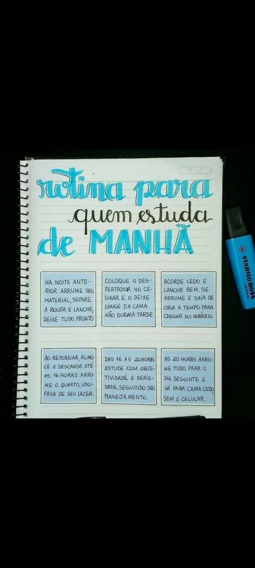 Moda Rotina para quem estuda de manhã 