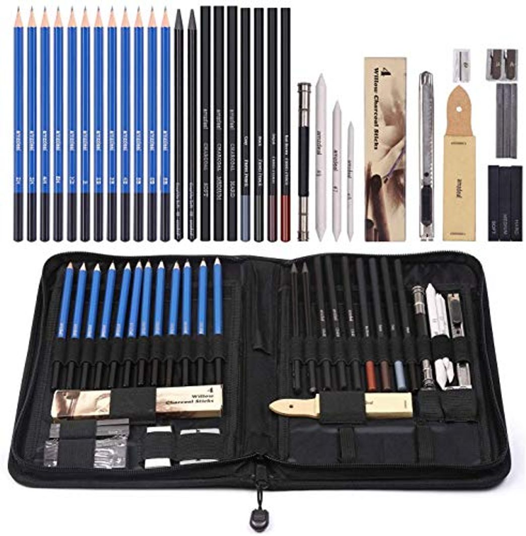 Producto Amzdeal 42 Pcs Lápices de Dibujo Artístico para Boceto