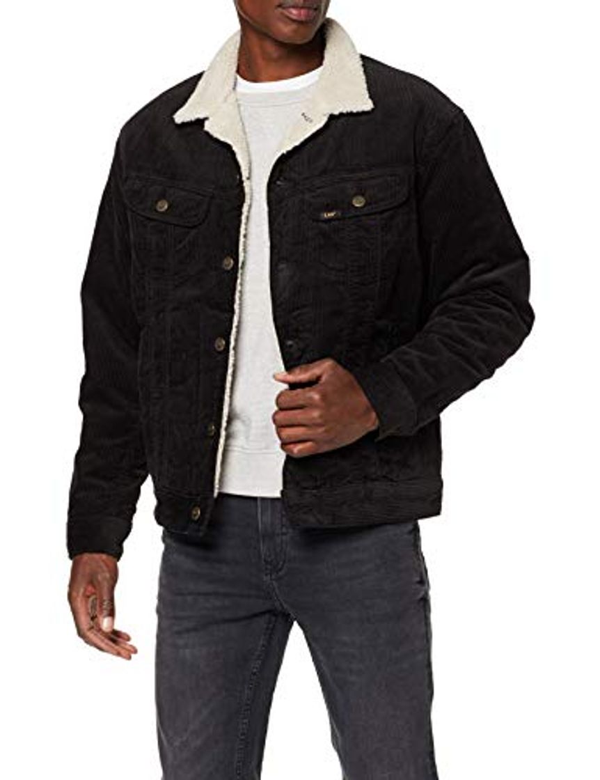 Fashion Lee Sherpa Jacket Chaqueta Vaquera, Negro