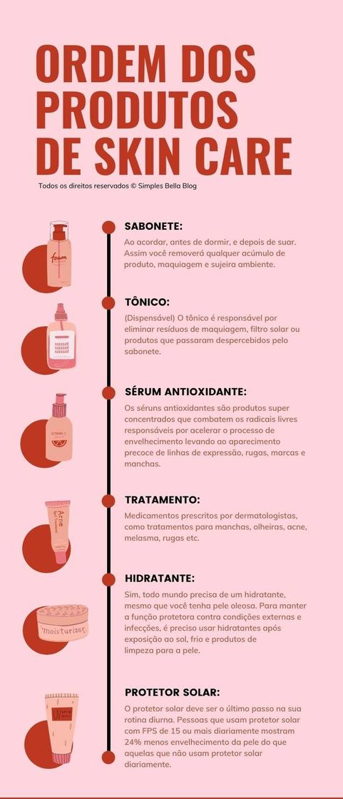 Fashion Ordem para usar produtos de skin care 😽😊