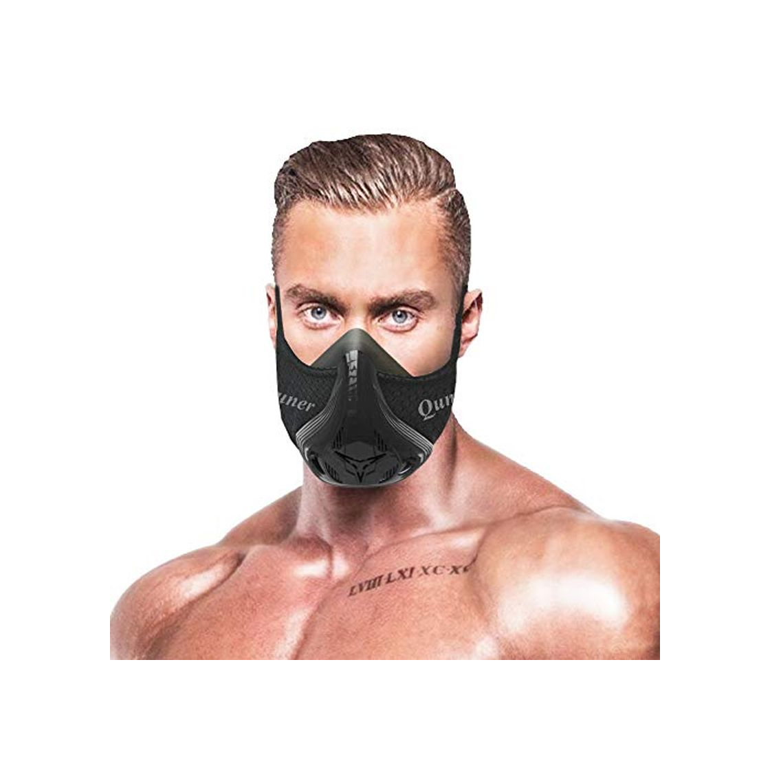 Social QISE Máscara de Entrenamiento Resistencia Respiración Oxígeno Sport Fitness Máscara 48 Niveles de Resistencia a la respiración e imitar el Entrenamiento a Gran Altura para Correr Ciclismo Fitness