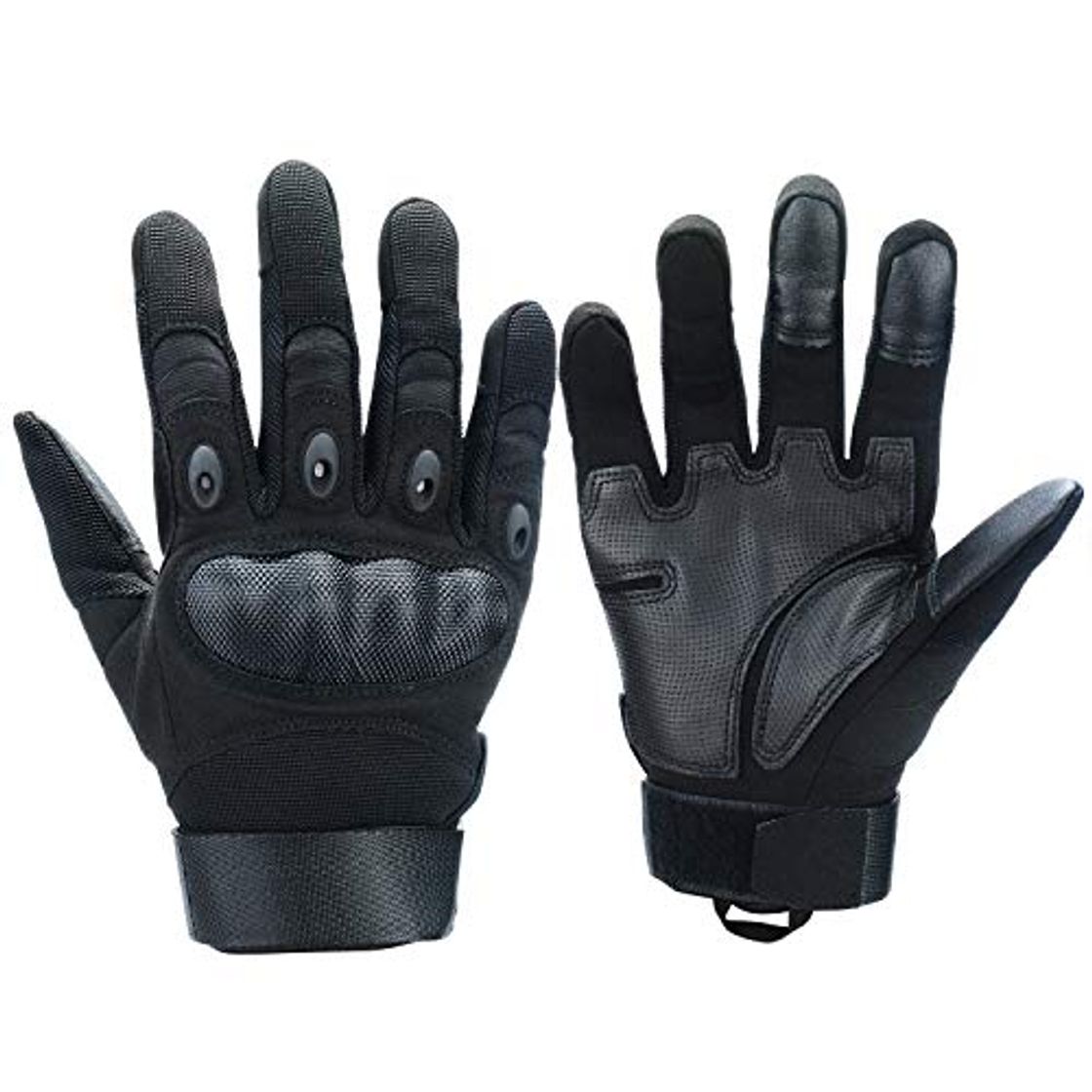 Producto Xnuoyo Goma nudillo Duro Dedo Completo y Medio Dedo Guantes Guantes Protectores Guantes de Pantalla táctil para Motocicleta Ciclismo Caza Escalada Acampar Negro L